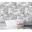 City Views Dove Grey Wall Mural