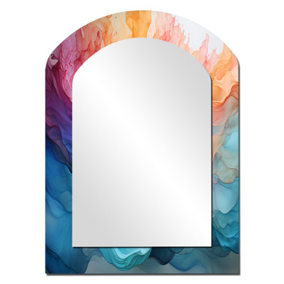 Coral Soda Soda Fusion - Soda Unique Shape Decorative Mirror, Traditional Freeform Large Wall Mirror, Printed Metal Art