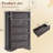 Farmhouse Tall 5 Drawers Dresser For Bedroom, Wood Rustic Chest Of Drawers With Corner Bevel Shape, Closet Storage Dressers Organizer For Bedroom, Living Room, Hallway-107211980