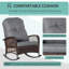 Chaise berçante en osier pour l'extérieur Outsunny-1921807131