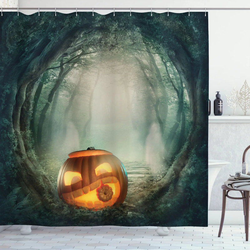 Rideau de douche simple halloween décoration halloween, H 75 po x l 69 po