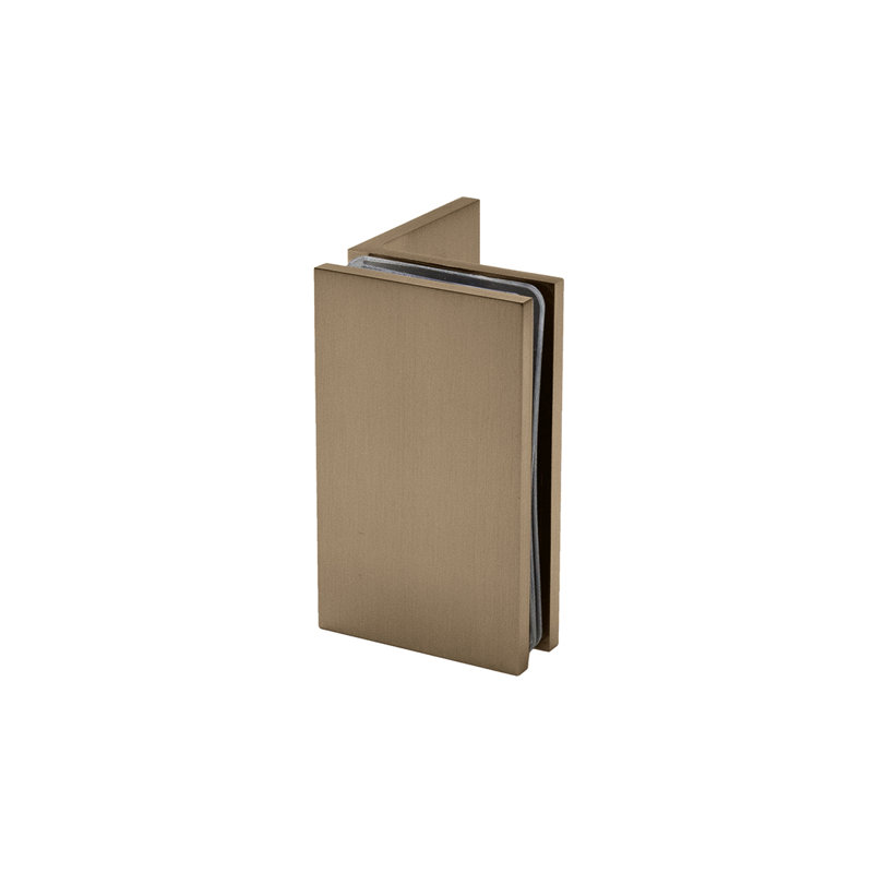 74740AC241A340CD853DC7C567CB0B43 Pince carrée en verre Glendale - fixation par bride - bronze brossé