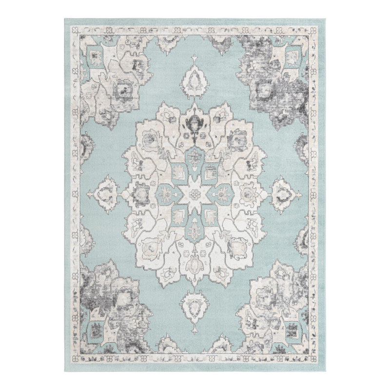 Tapis oriental oriental turquoise, Rectangle 9 pi x 12 pi