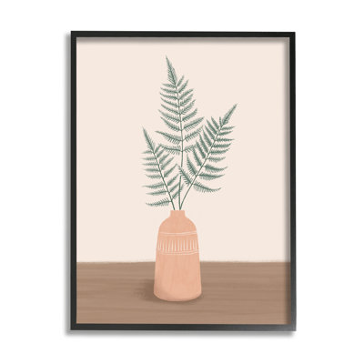 " Botanical Herb Ferns Roots Aztec Patterned Plant Vase " by Nancy McKenzie