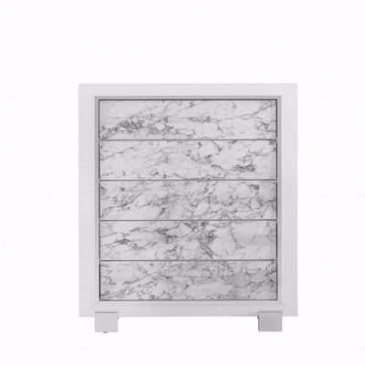 Commode blanche en marbre