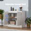Buffet avec rangement, armoire à café avec 2 portes et tablette réglable, buffet de cuisine moderne pour le salon, cuisine-1670121848