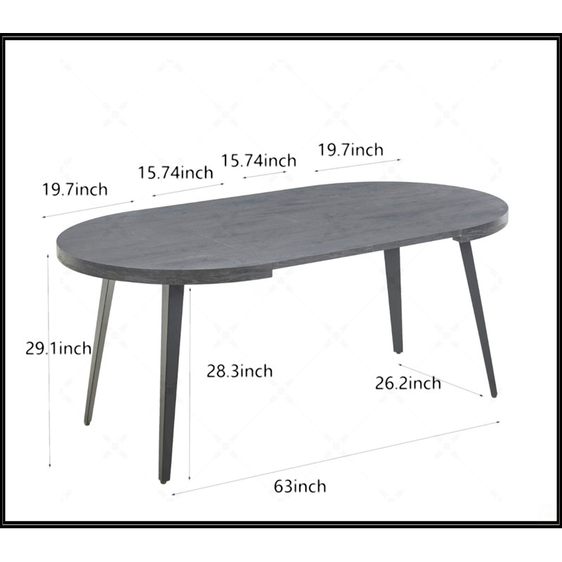 Table extensible, Noir, Noir