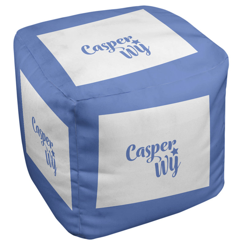 Repose-pieds à cubes wyoming casper, Bleu