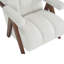 Chaise avec accoudoirs à rembourrage épais, structure moderne en bois massif de style Mid-Century, revêtement en velours pour chambre à coucher et bureau, revêtement, travail de rêve