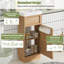 Meuble-lavabo réversible en bois l 15,75 po avec lavabo | Conception compacte pour les petites salles de bain