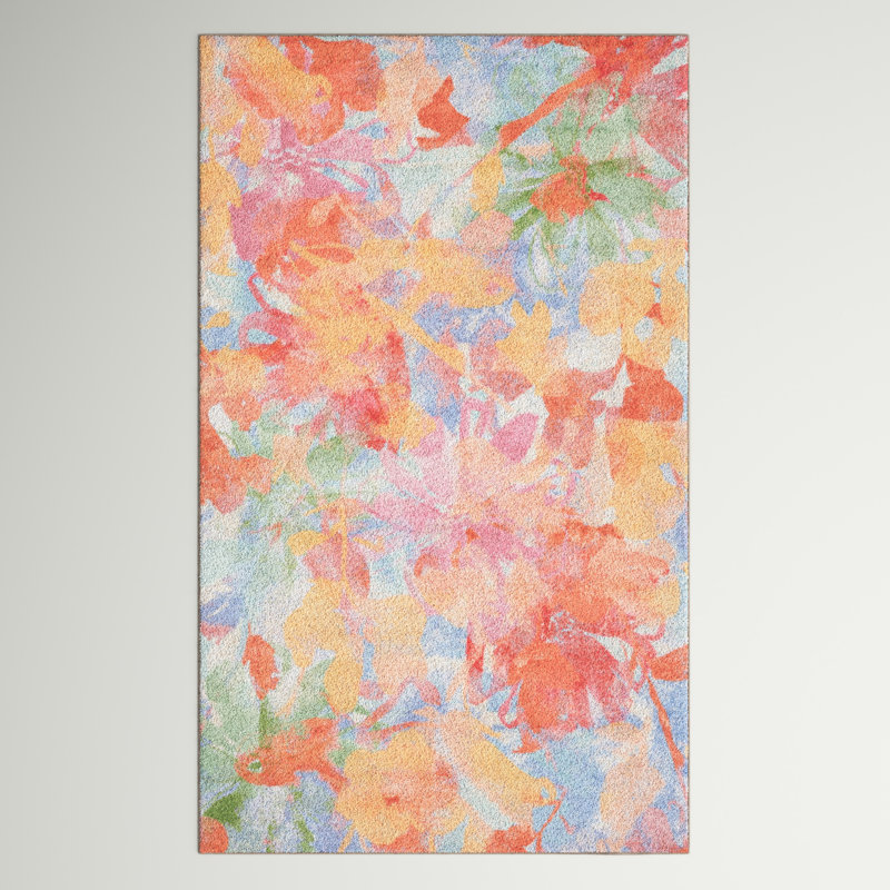 Tifton 100 Performance Floral Rug, Rectangle 3' x 5'