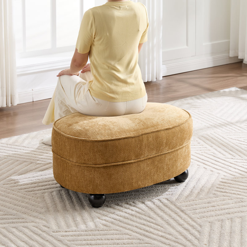 Repose-pieds en chenille 31,9 po, Jaune
