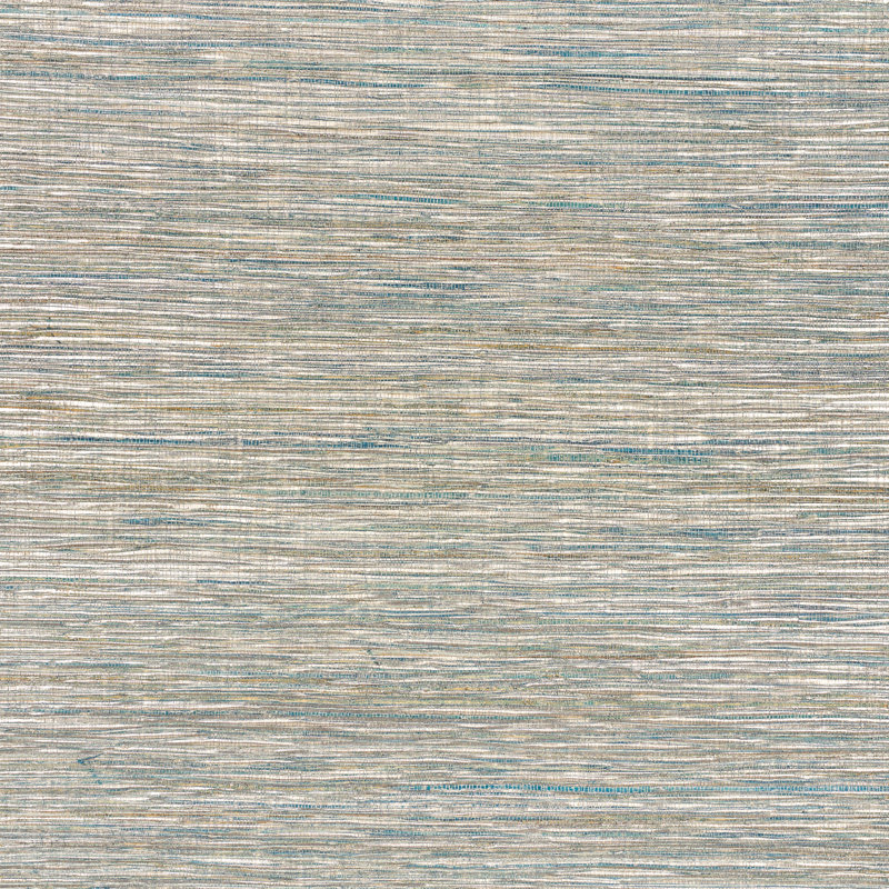 Metallized Flax Wallpaper, Peacock