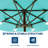 10ft 3-Tier Outdoor Patio Umbrella，24 LED Lights，Vented Canopy，8 Reinforced Ribs，Turquoise Blue-125913178