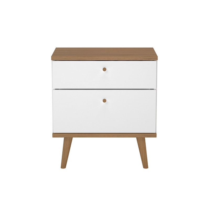 21'' W Nightstand, White/Brown