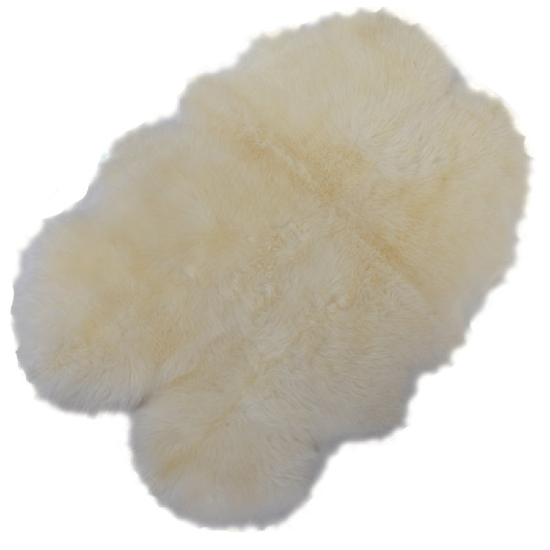 Quad Australian Sheepskin Rug Ivory