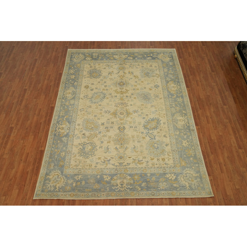 Tapis turc en laine fait à la main Oushak 9 x 12