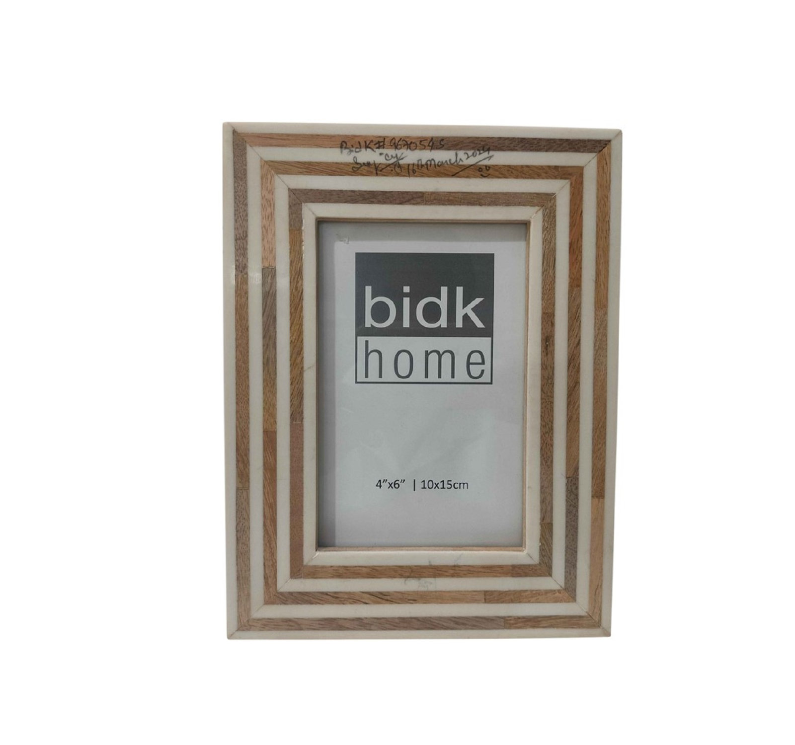 Lesleigh 4" x 6" Picture Frame, 4" W x 6" H, White/Brown