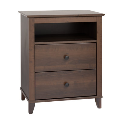 Wunder 2 - Drawer Nightstand in Espresso by Breakwater Bay