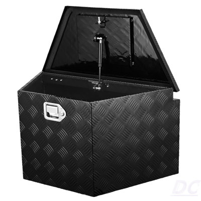 Trailer Tongue Box, Aluminum Alloy Diamond Plate Tongue Box Tool Chest, Heavy Duty Trailer Box Storage With Lock And Keys, Utility Trailer Tongue Box For Pickup Truck, RV, Trailer, 39"X16.5"X12"