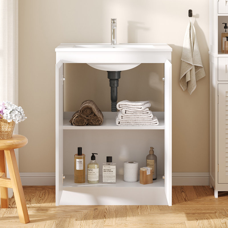 500mm Single Bathroom Vanity with Undermount Ceramic Basin