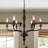 6 - Light Black Candle Chandelier