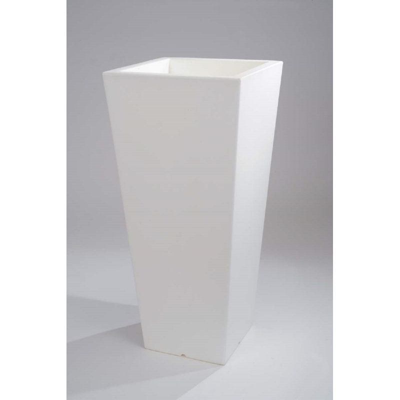 HYDRUS Square Pot Height, 85cm H x 39cm W x 39cm D, White