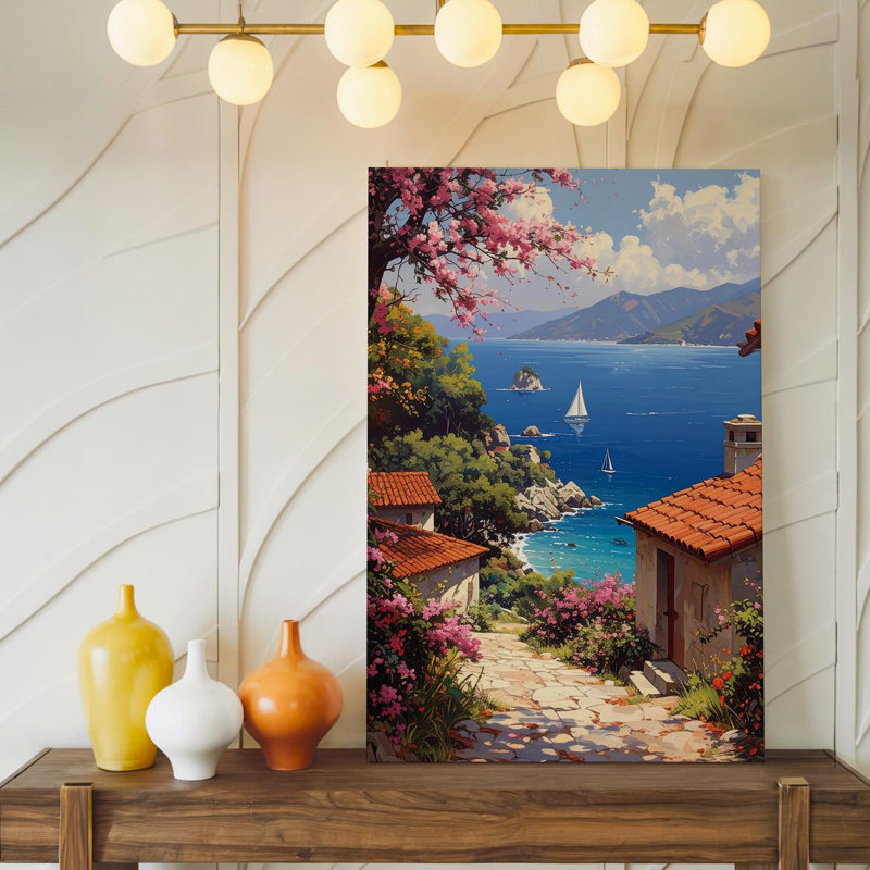 Wall Art Coastal Village Escape, H 9 po x l 12 po