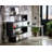 Buck II Clear Glass, Chrome High Gloss Finish Writing Desk With Shelf-145847719