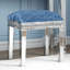 Mikayil Glass Mirrored Accent Stool Solid Wood Vanity Stool-615641603
