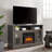 58" Fireplace TV Stand with Glass Door, Traditional American Country TV Stand with 23" Electric Heater, Large Home Entertainment Console Table for TV Up to 65'' for Living Room-259103380-259103338