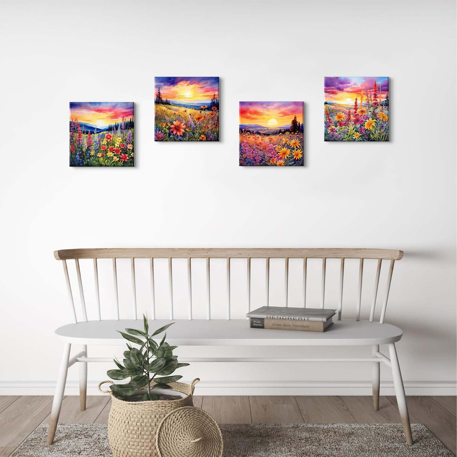 Ophelia & Co. Wildflower Wall Art Sunset Nature Pictures For Living ...