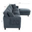 Canapé modulaire 107,87 pi avec 1 repose-pieds, coussin de siège et dossier amovible-1290827174