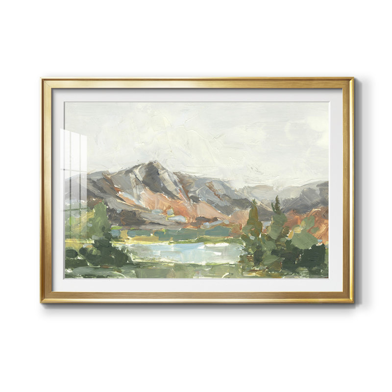 Rusty Mountains I - reproduction de cadre photo, Or, L 36,5 po x H 26,5 po