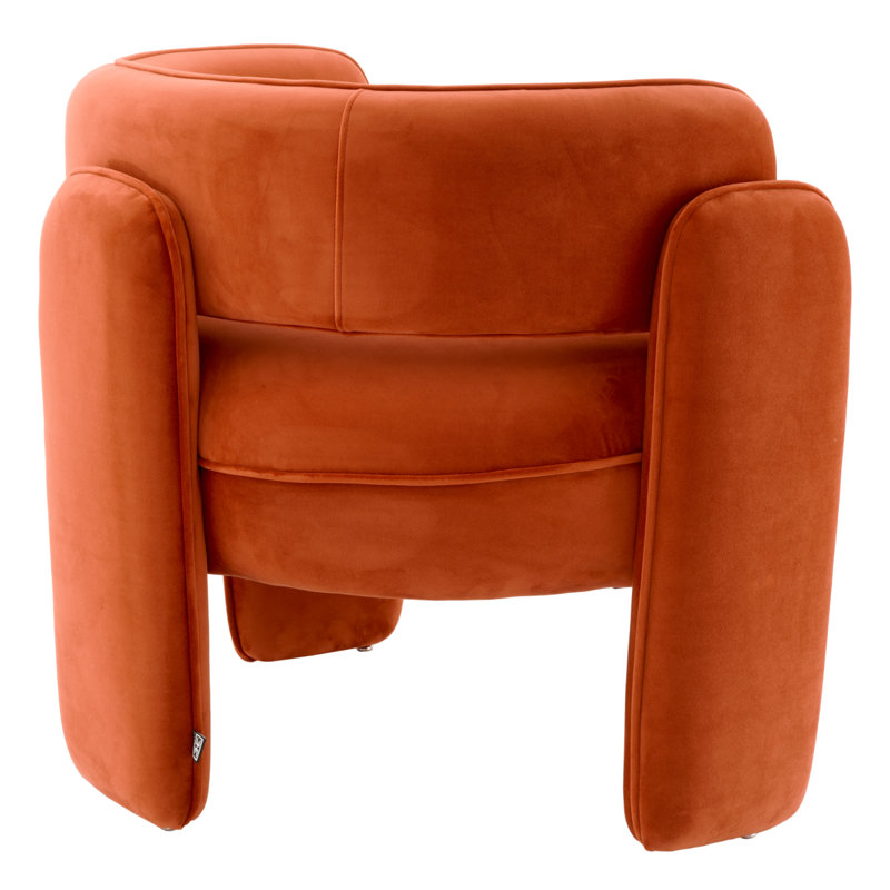 Chaplin Barrel Chair, Savona Orange Polyester