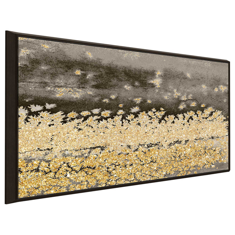 «Gold Winds Square II», reproduction d'art sur toile encadrée, H 21,5 po x l 33,5 po x P 2 po