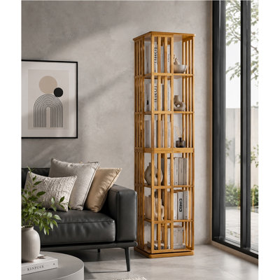 6 Tier Rotating Bookshelf