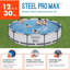 Ensemble de piscine en acier 2,5 pi x 12 pi HIGEMZ