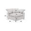 Canapé modulaire en lin avec repose-pieds 6 pièces Naveen