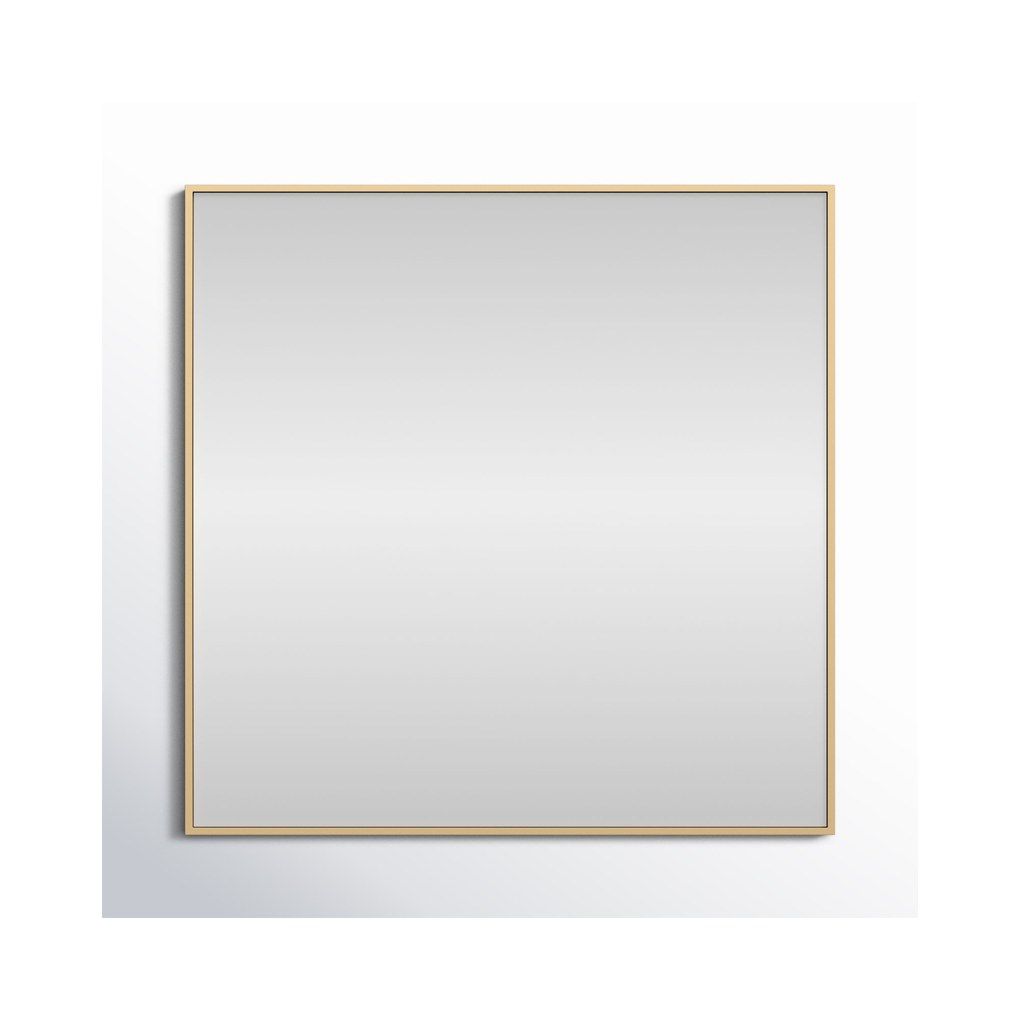 Sabine Metal Rectangle Wall Mirror, Brass, 36" x 36"