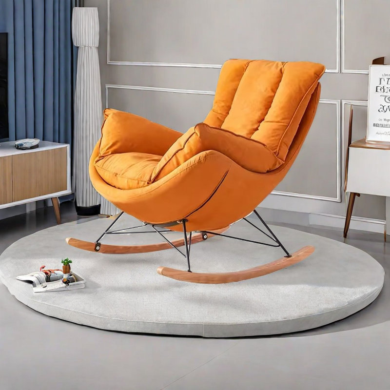 Chaise berçante de salon pour adulte, Orange