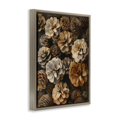 Cadre flottant Pinecone Arrangement Rustic Botanicals, design par Creative Studio