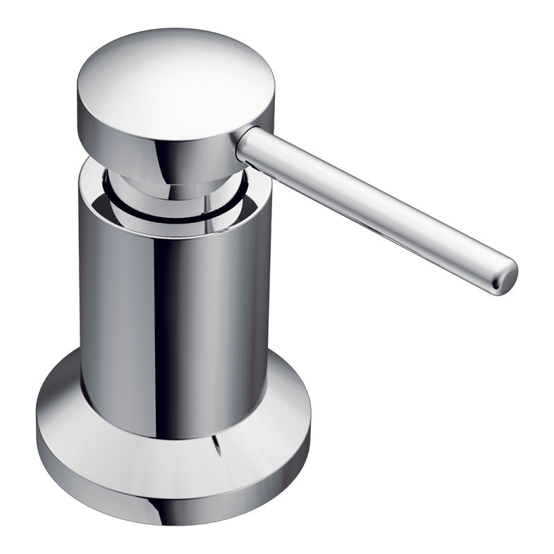 Moen Deck Mounted Kitchen Soap Dispenser with Refillable Bottle, Chrome