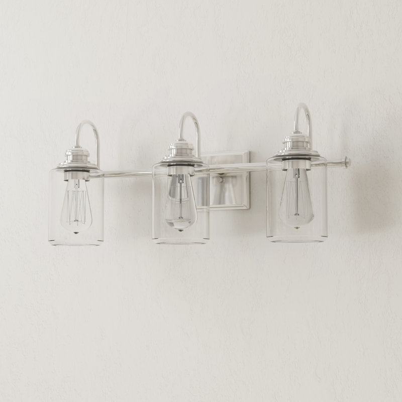 3 - Light Dimmable Vanity Light, Brushed Nickel