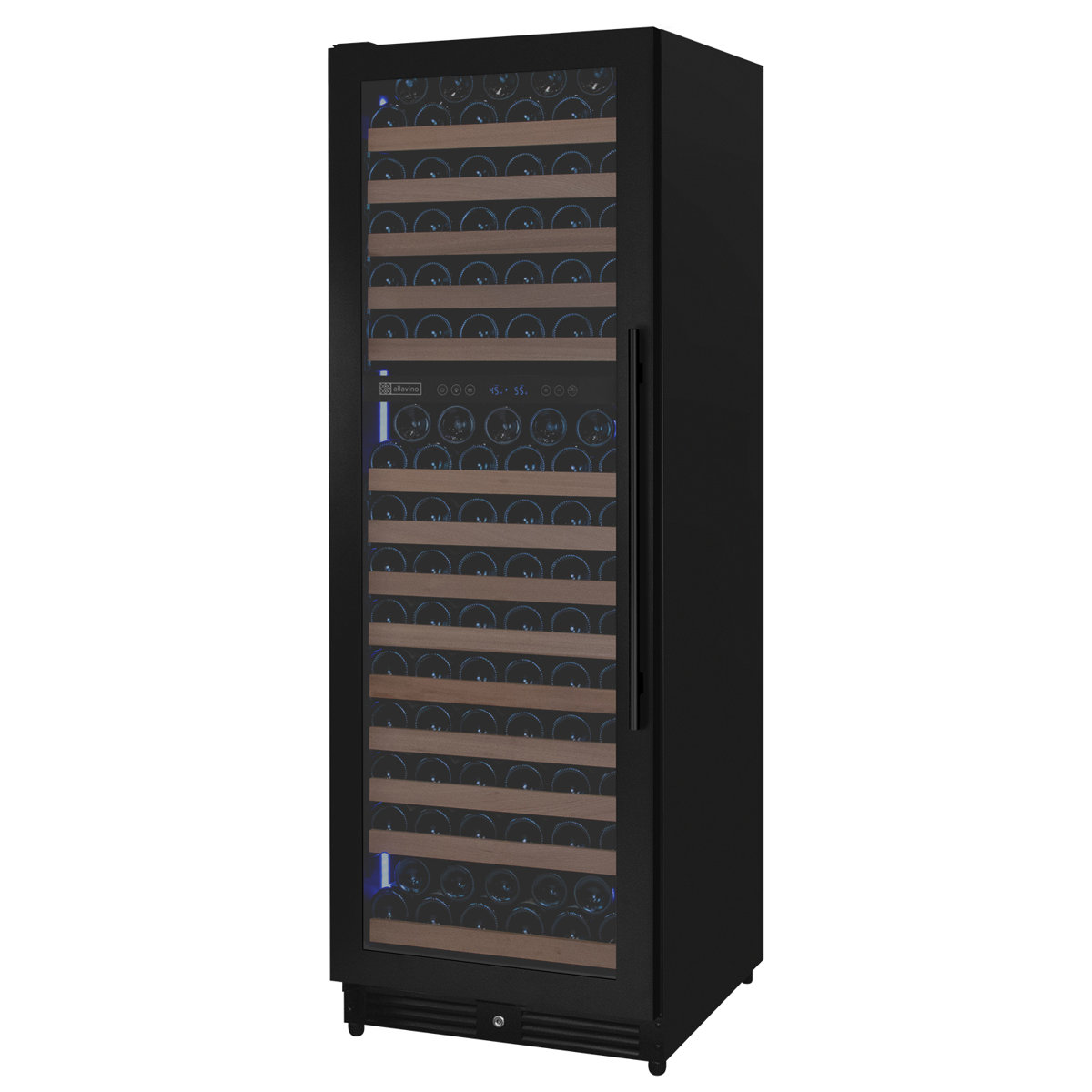 Allavino Reserva Series 172 Bottle Dual Zone Built-in Wine Refrigerator with Black Metal Door - Left Hinge | Fridge.com