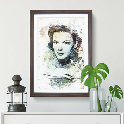 Judy Garland in Abstract - Framed Print