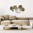 Ceramic and Canvas Abstract Circle Wall Art – Modern Neutral Decor with Gold Accents