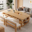 Bureau rectangulaire en bois massif avec 6 tiroirs Burlywood-924537409