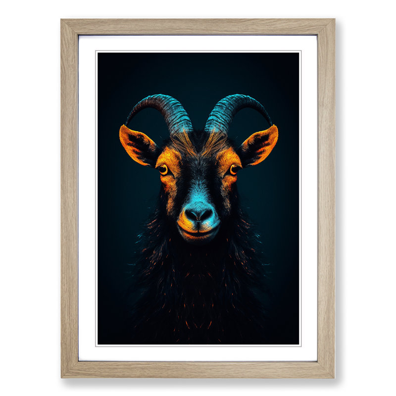 Goat Minimalism - Framed Print