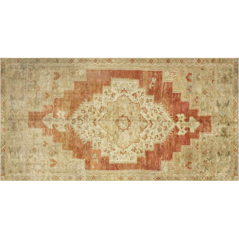 Gallery Size One-of-a-Kind 5'5" X 10'5" 1960s Wool Area Rug in